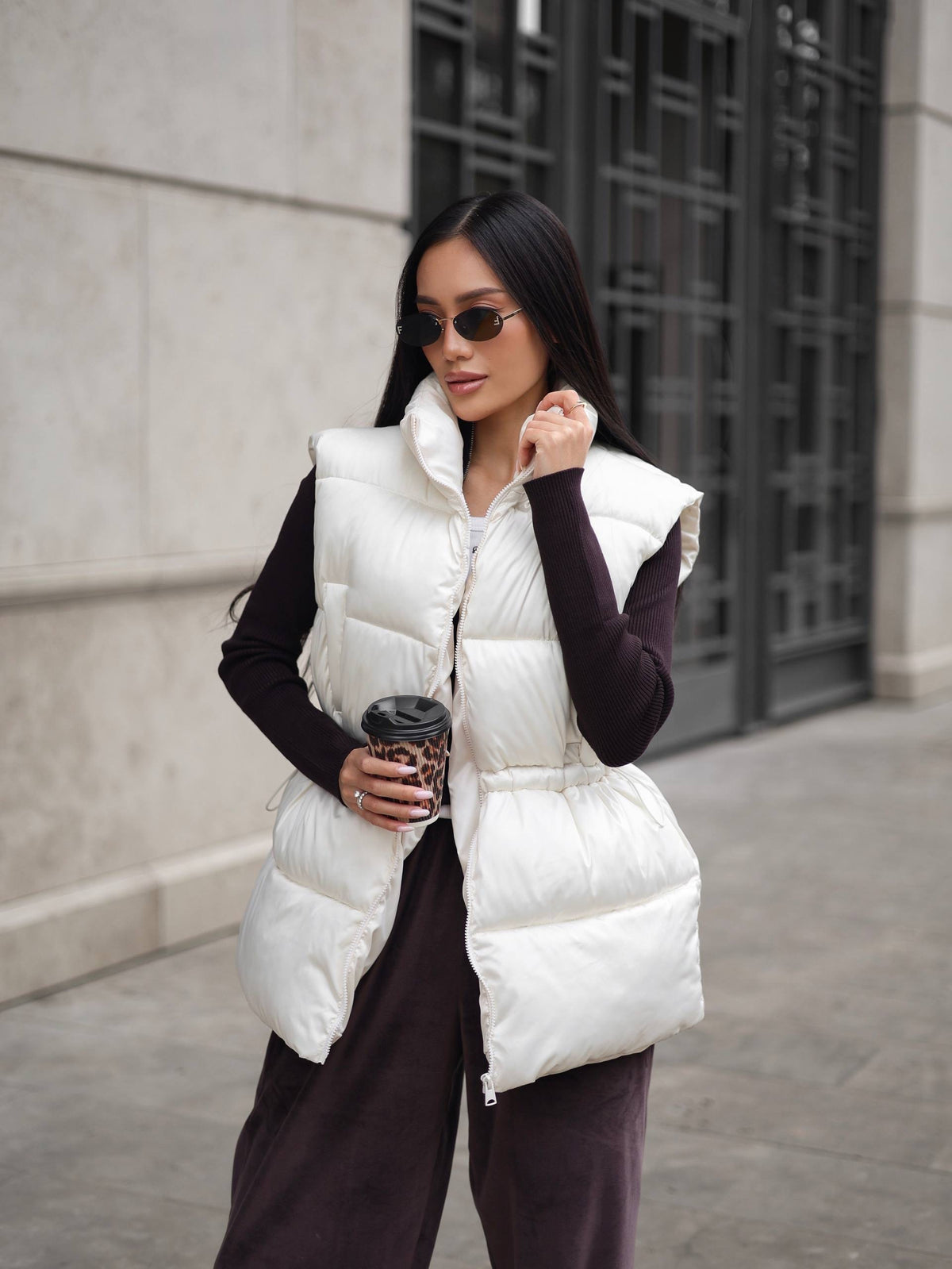 Waist-Defined Puffer Vest