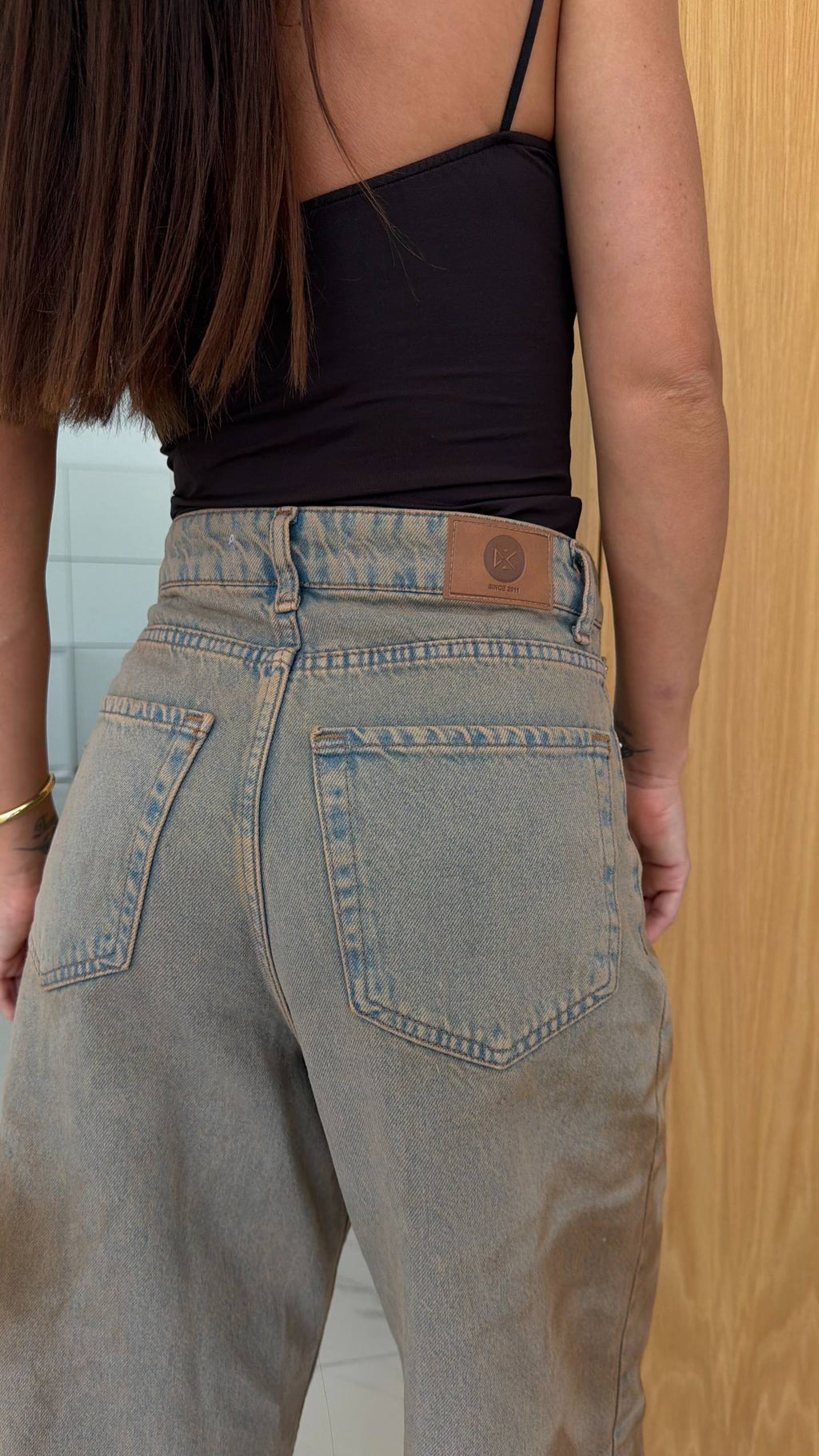 Grey Wide-Leg Jeans