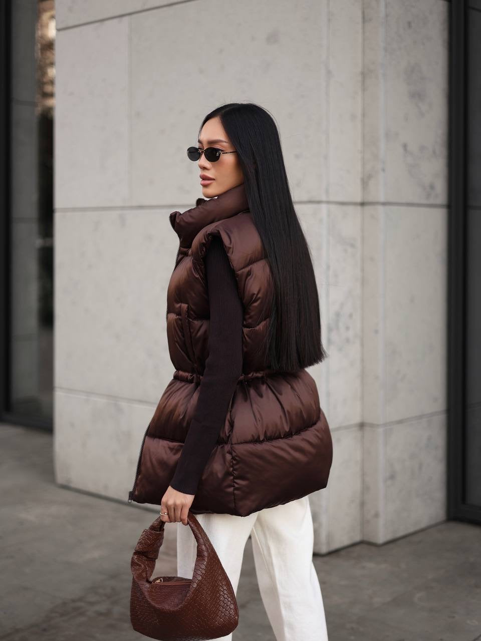Waist-Defined Puffer Vest