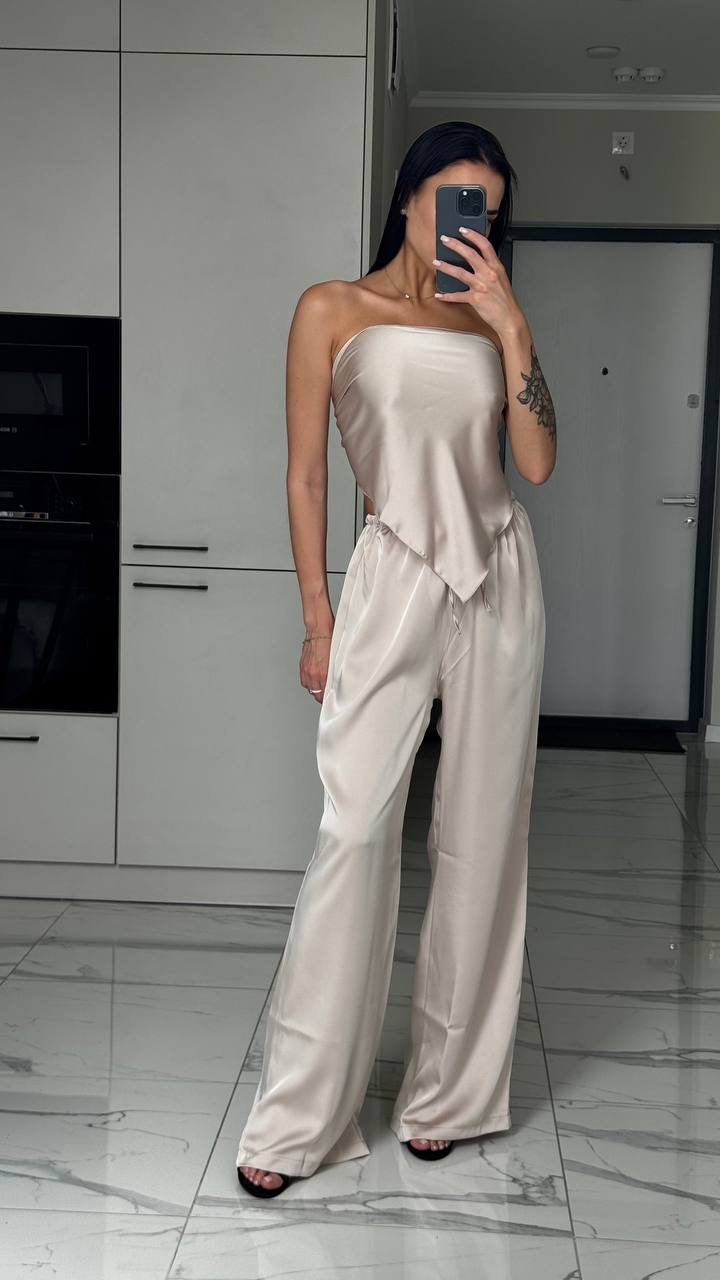 Scarf Top & Pants Set 
