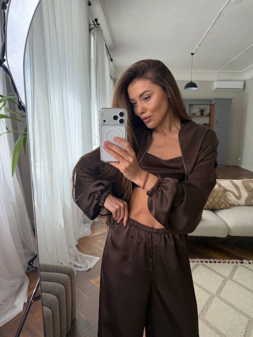 Satin Three-Piece Set
