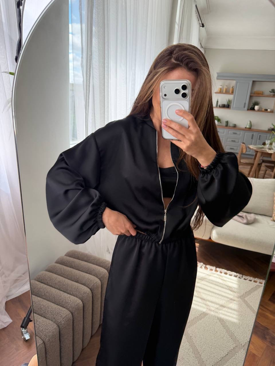 Satin Three-Piece Set