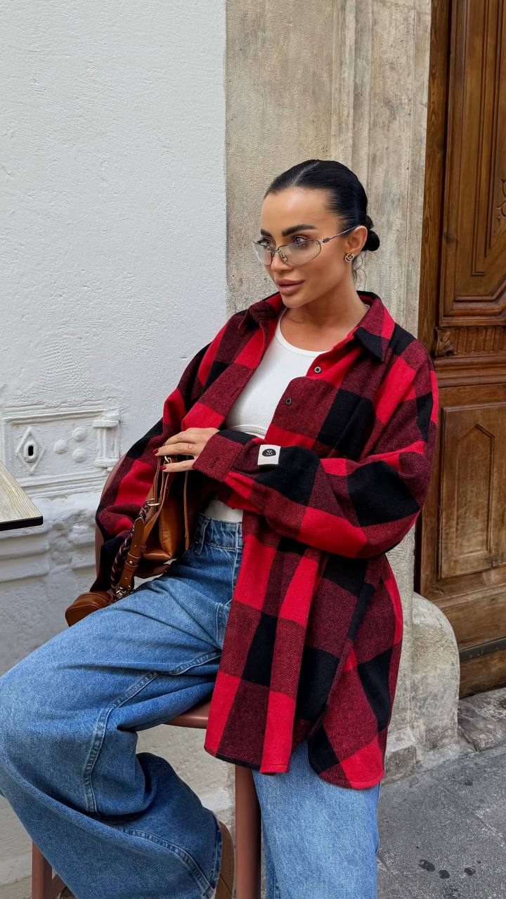 Cashmere check shirt✨