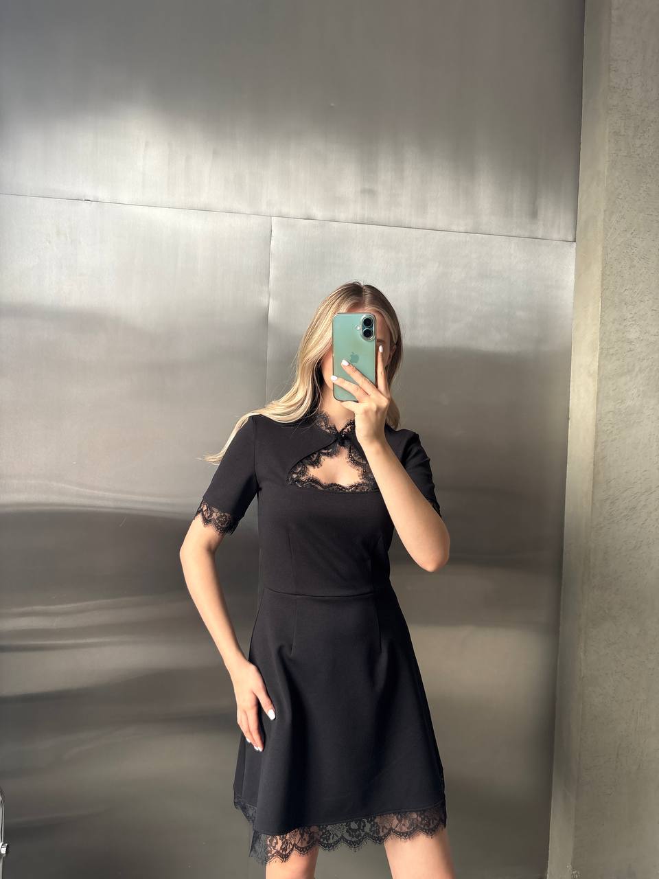 Lace mini dress
