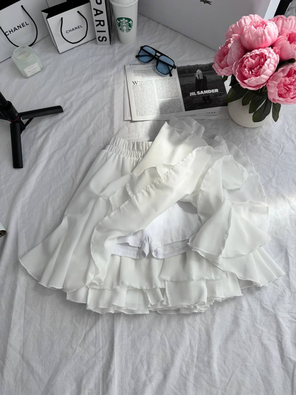 This is THE skirt with built-in shorts from Pinterest