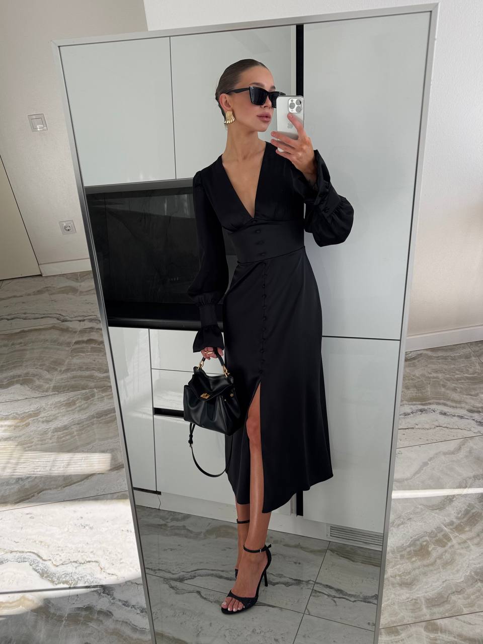 Midi satin dress “Donna”