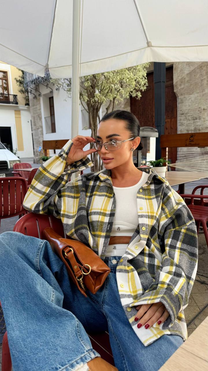 Cashmere check shirt