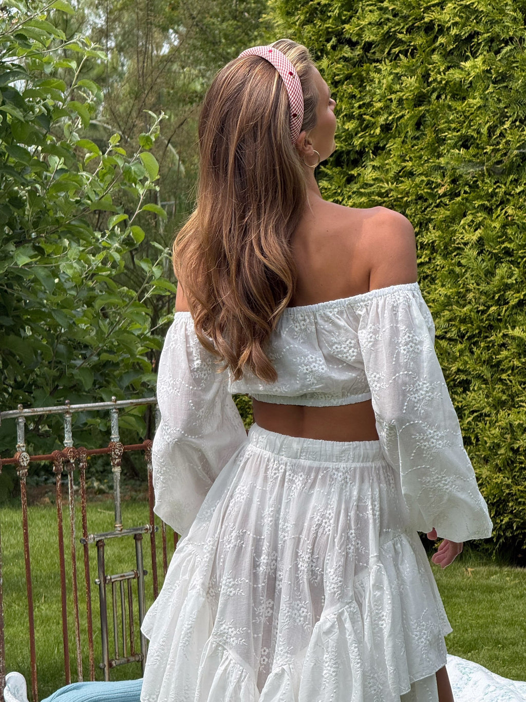 “MARY” Eyelet Cotton Set