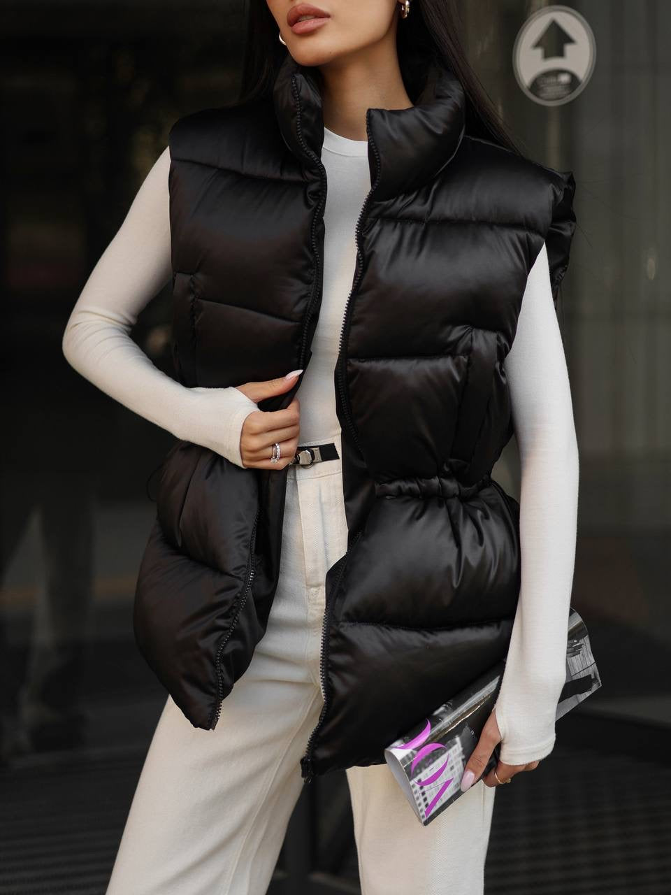 Waist-Defined Puffer Vest