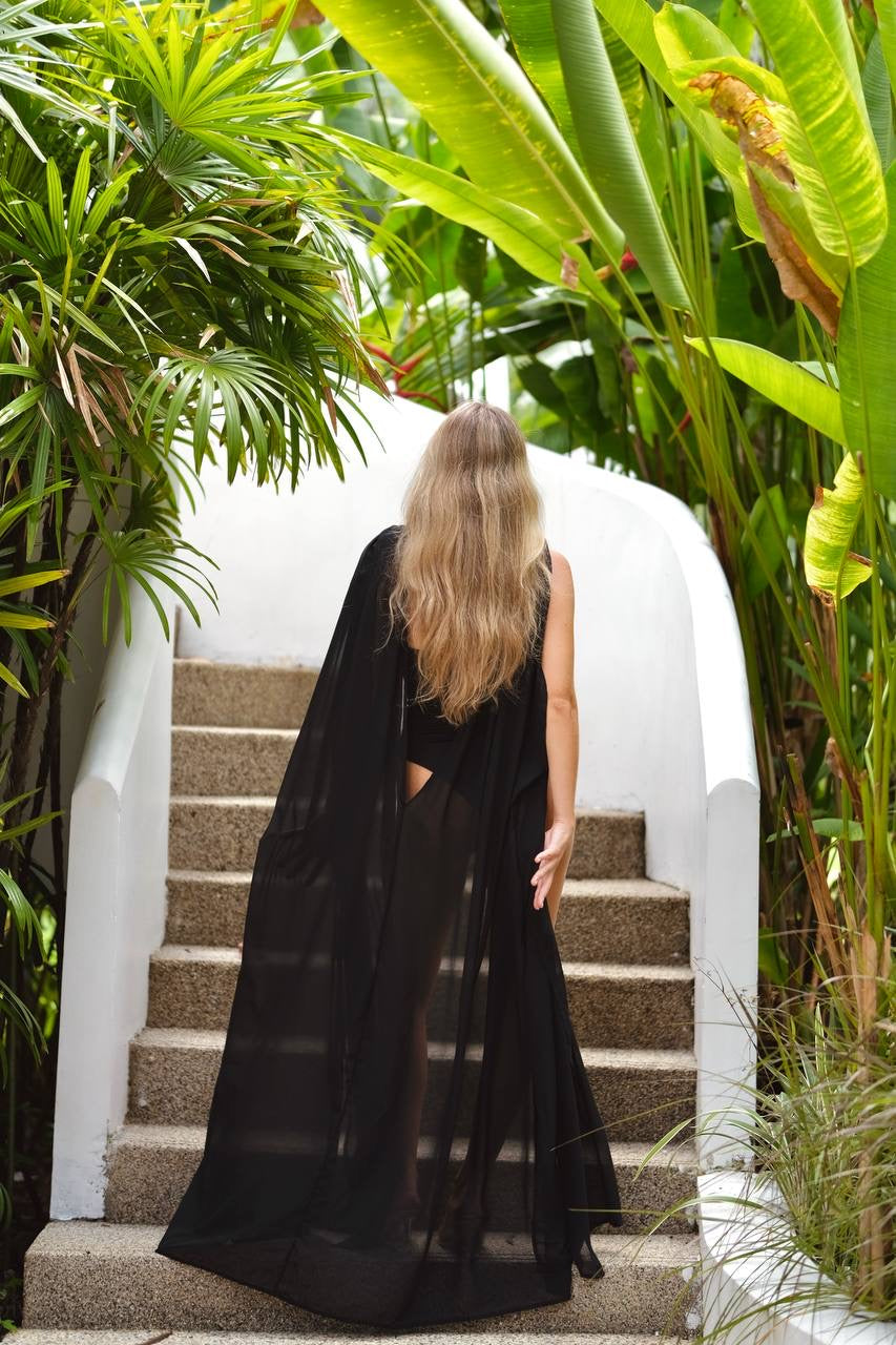 “Coconut” Swimsuit + Chiffon Cover-up
