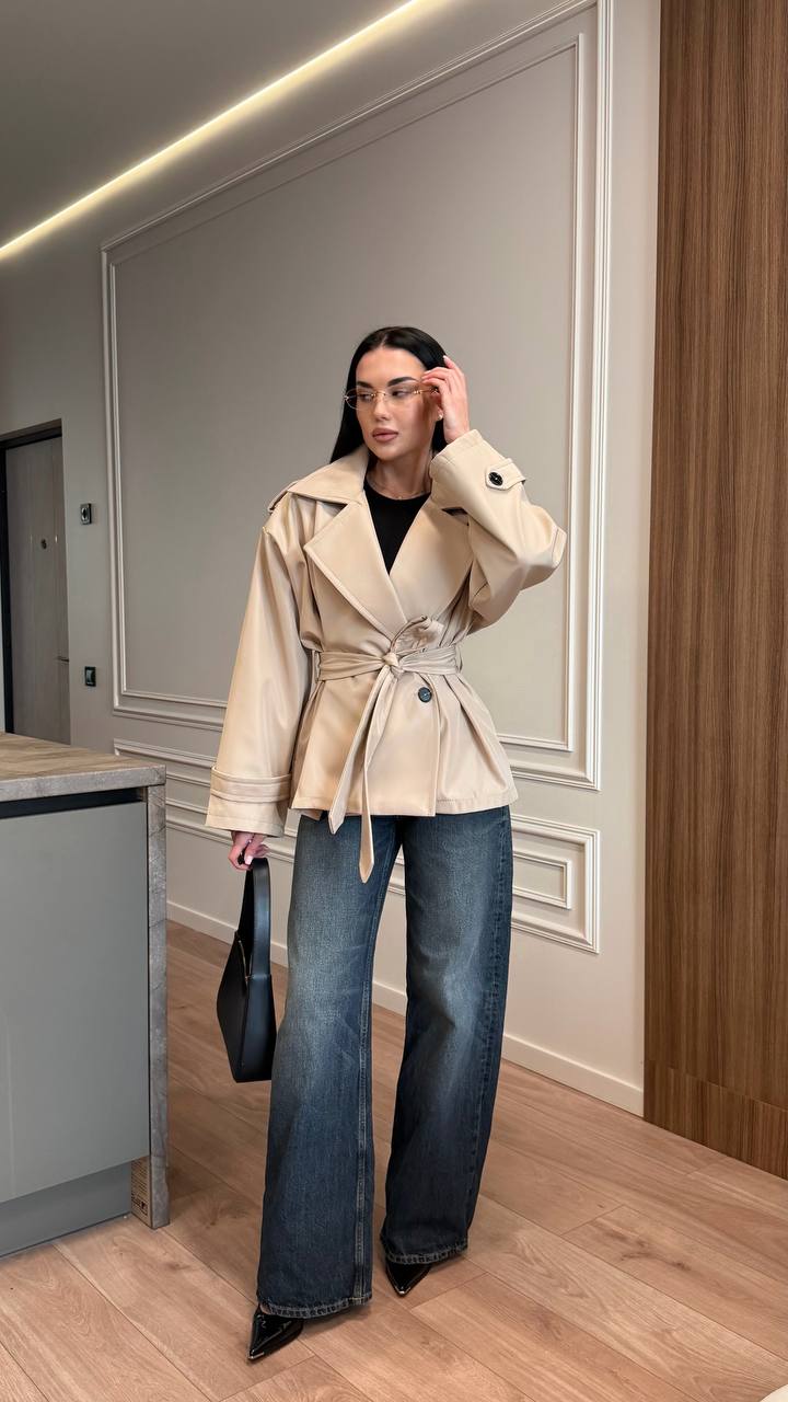 Cropped Trench Coat