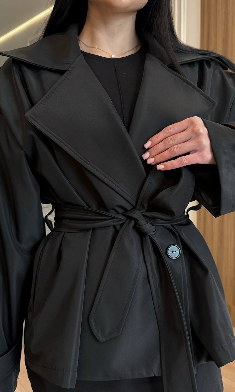 Cropped Trench Coat