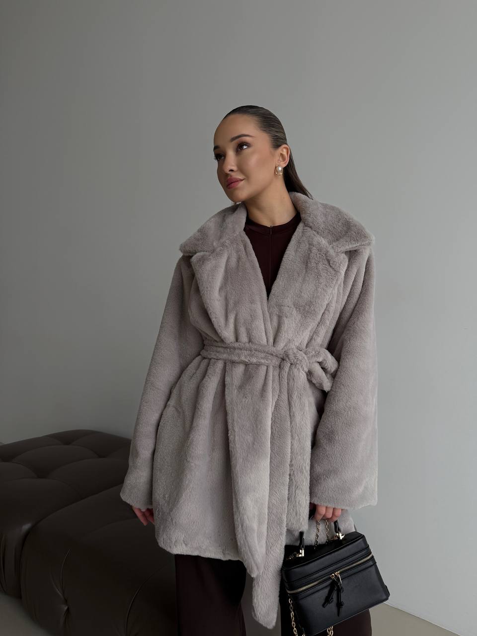 Stylish faux fur coat with lining ✨