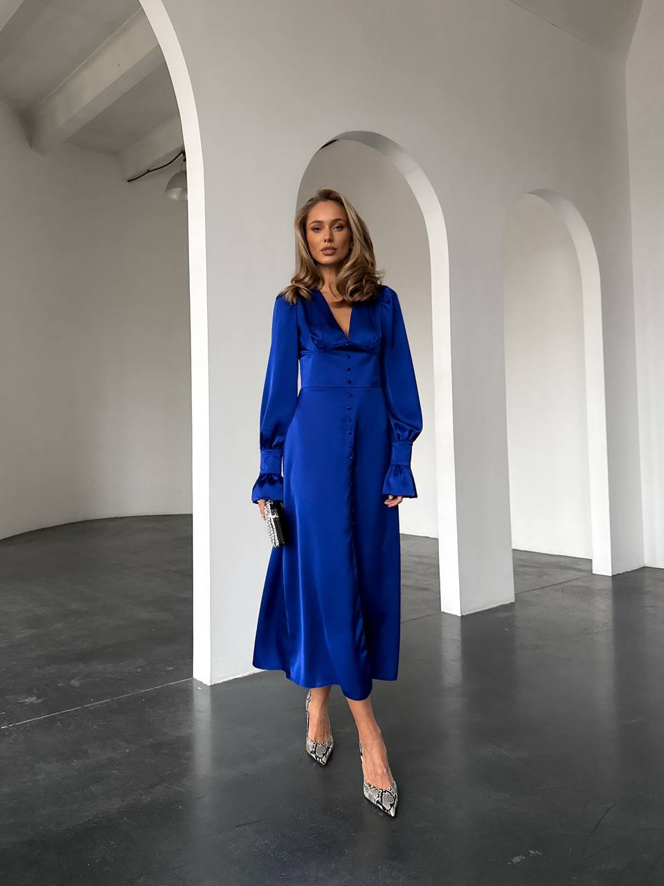 Midi satin dress “Donna”