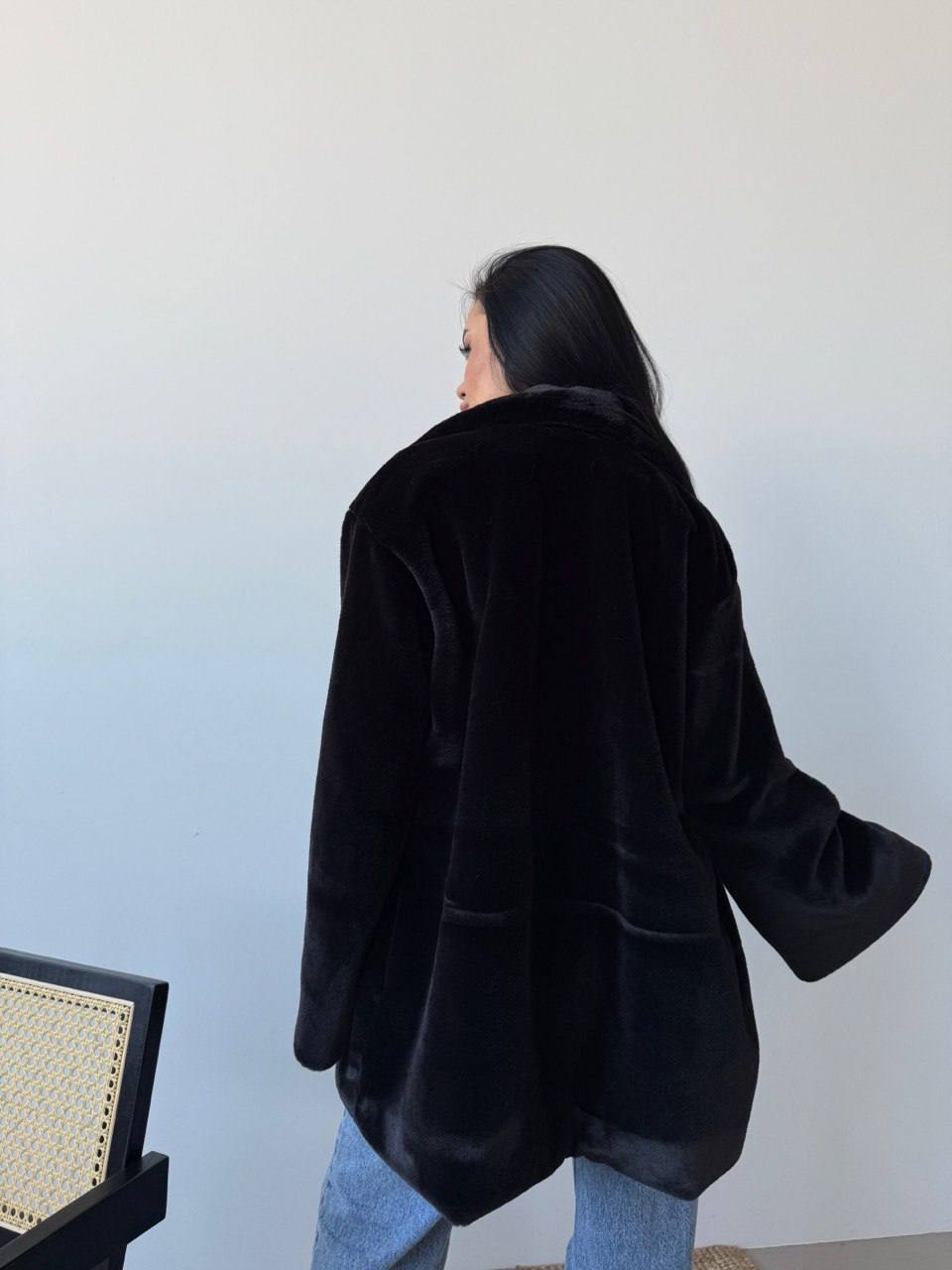 Stylish faux fur coat with lining ✨