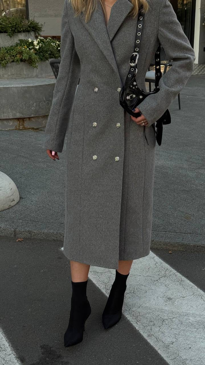 Midi coat with waist accent✨