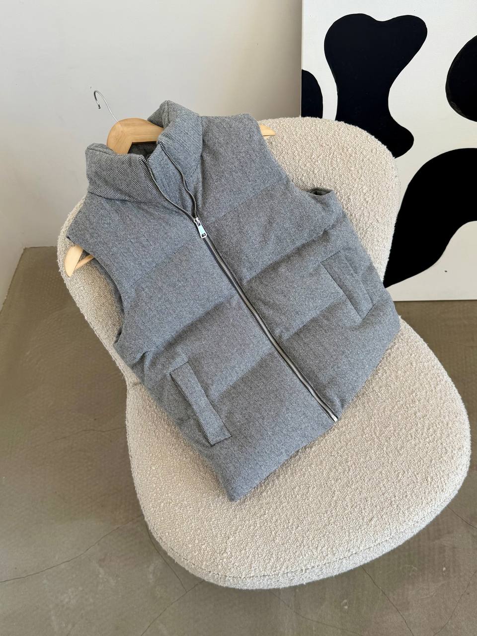 Zip-Up Cashmere Vest