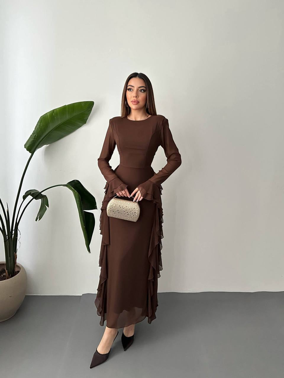 Chiffon dress with lining✨