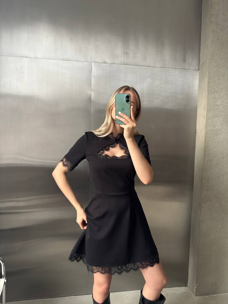 Lace mini dress
