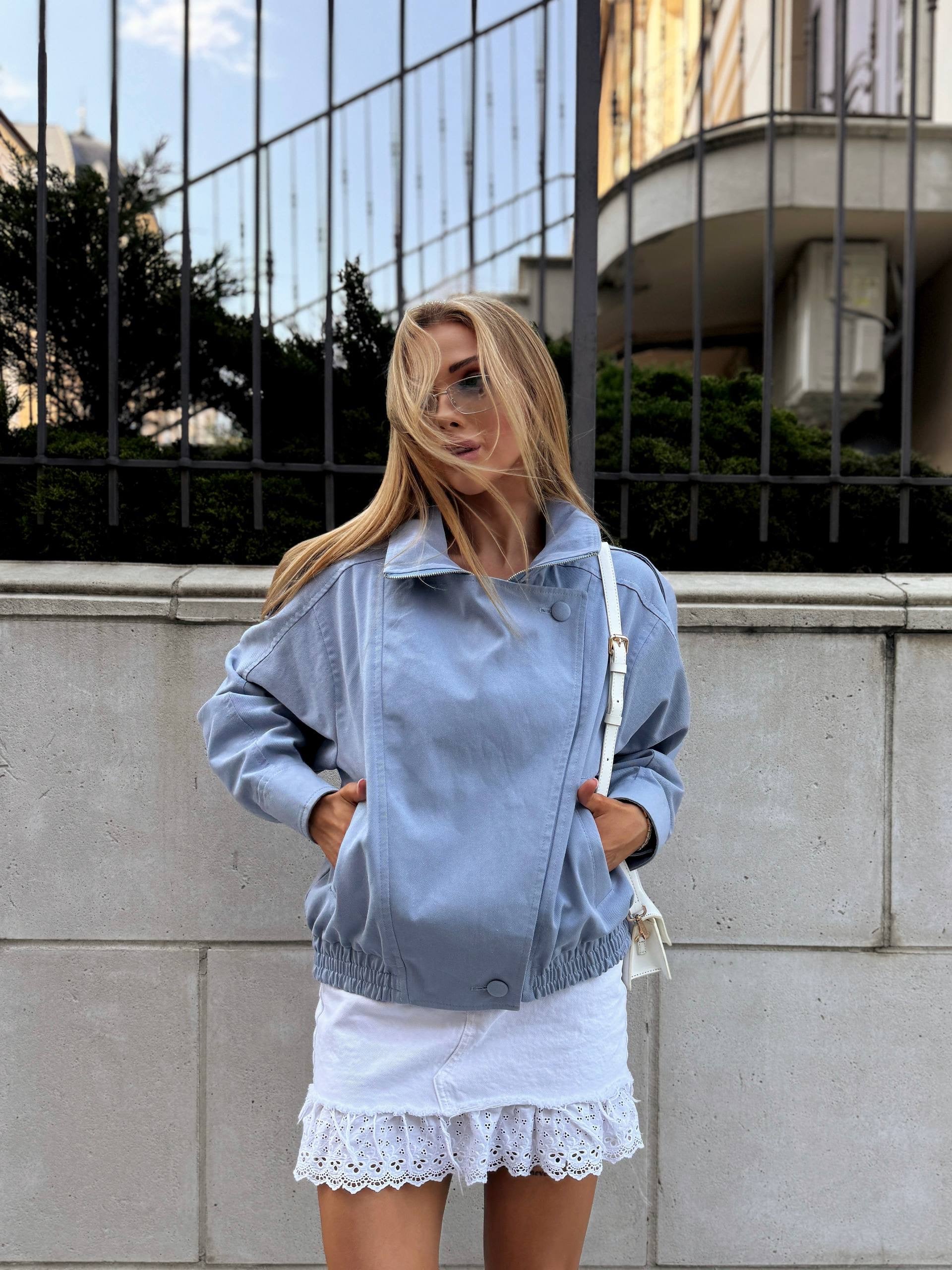 Oversized Textured Nubuck Bomber