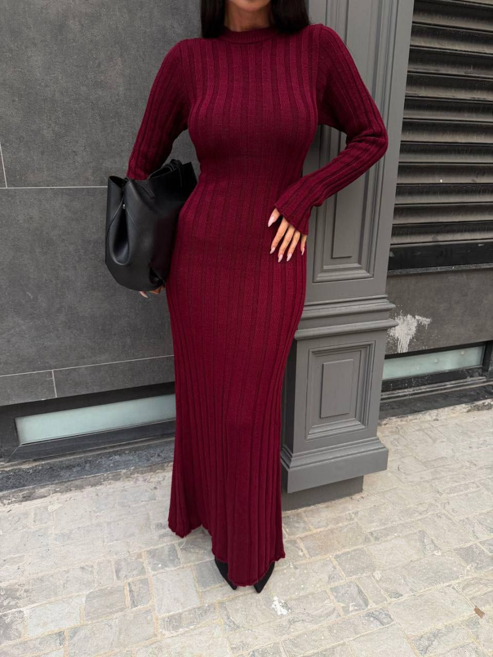 Ribbed knit dress