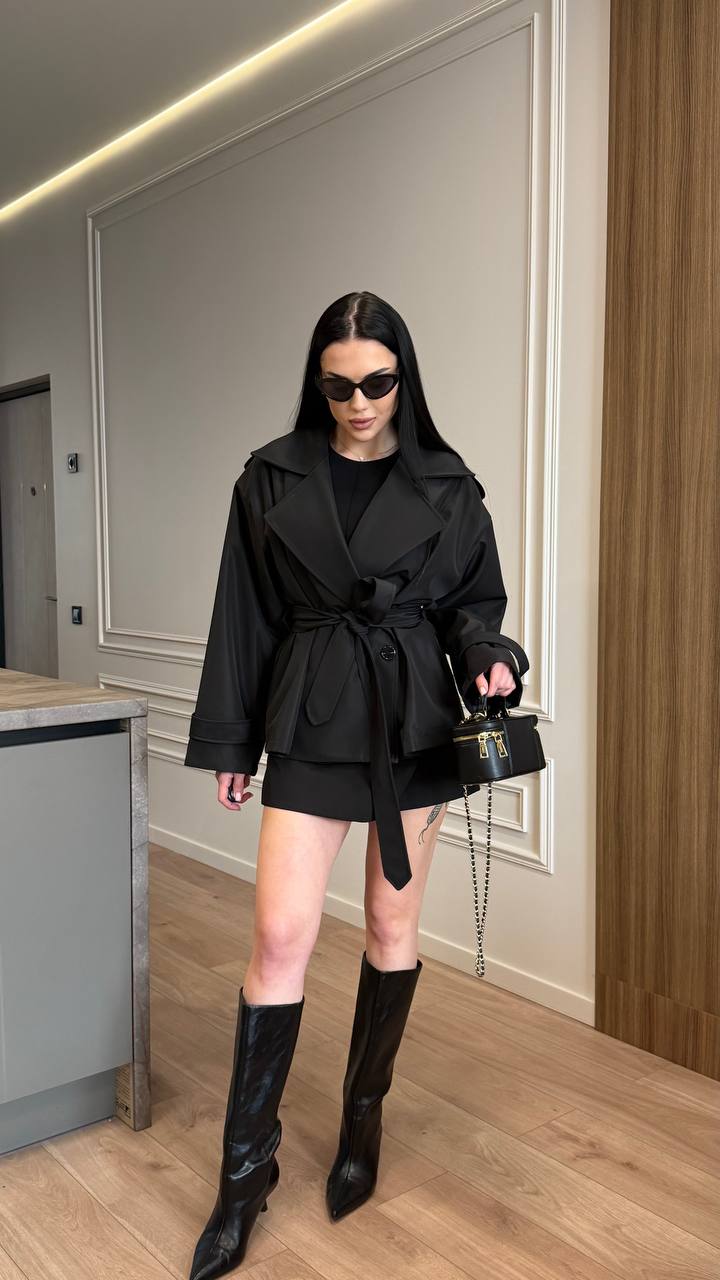 Cropped Trench Coat