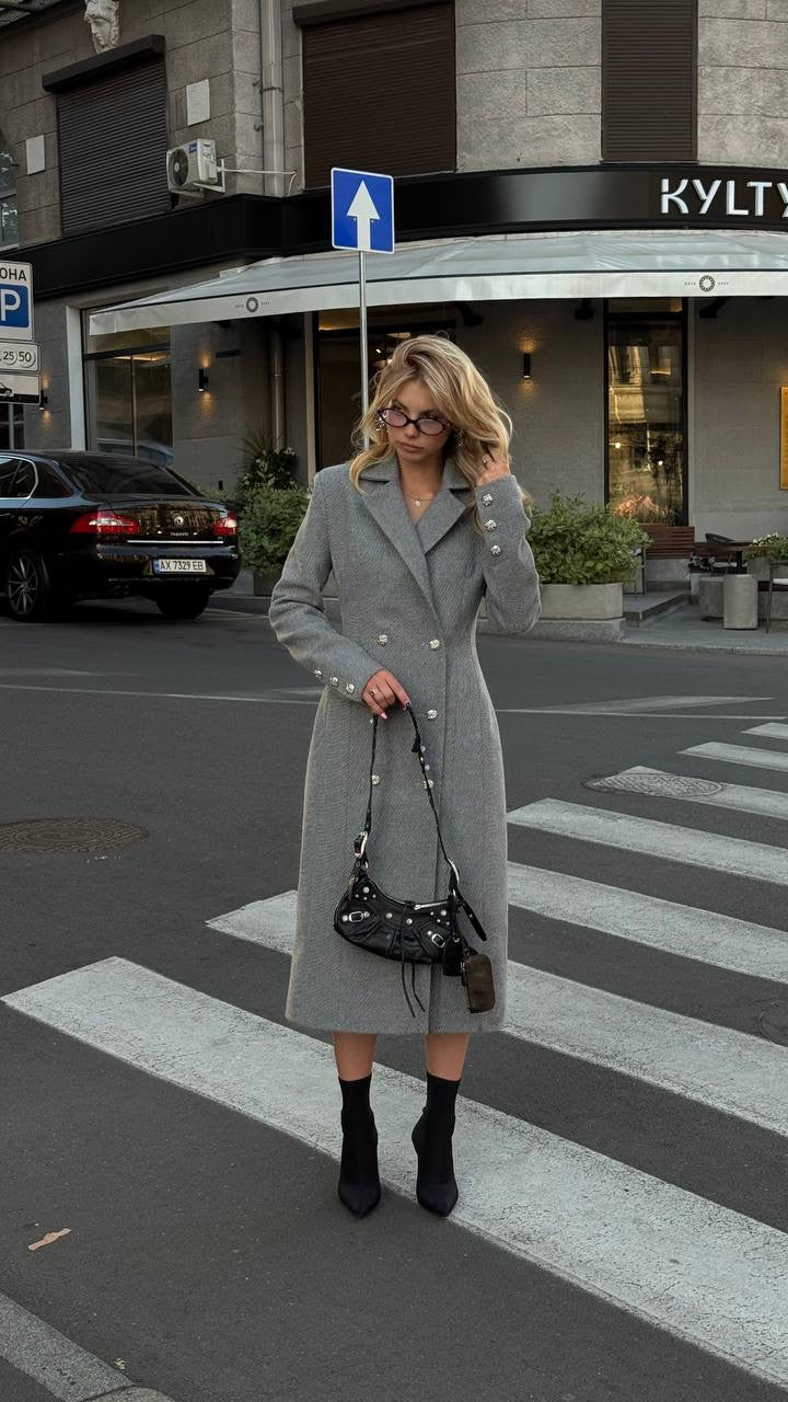 Midi coat with waist accent✨