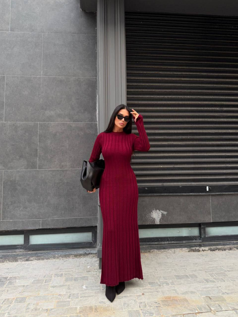 Ribbed knit dress