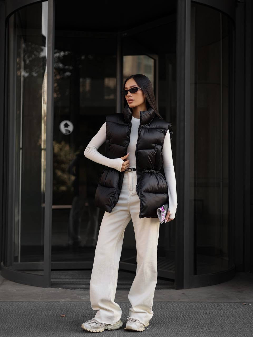 Waist-Defined Puffer Vest