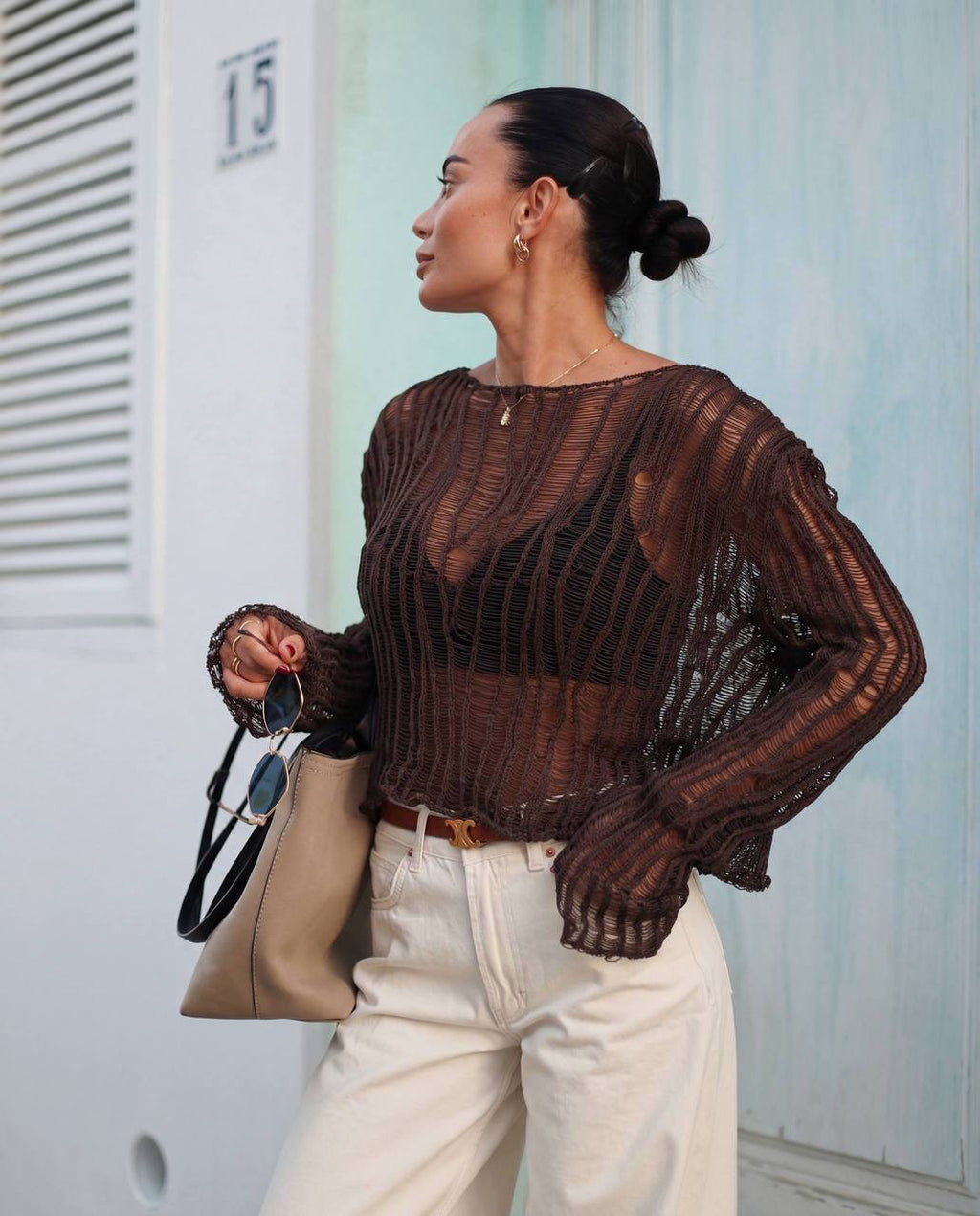 Distressed Knit Sweater