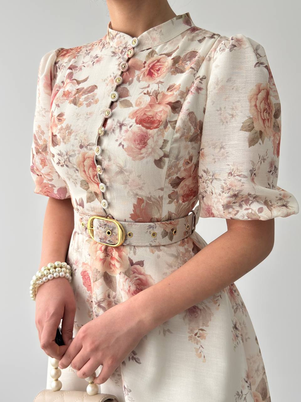Floral mini dress with short sleeves✨