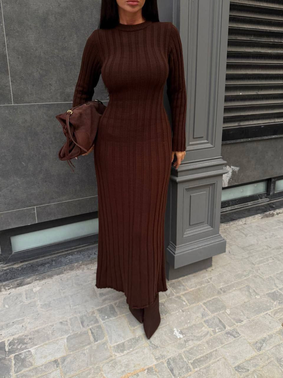Ribbed knit dress