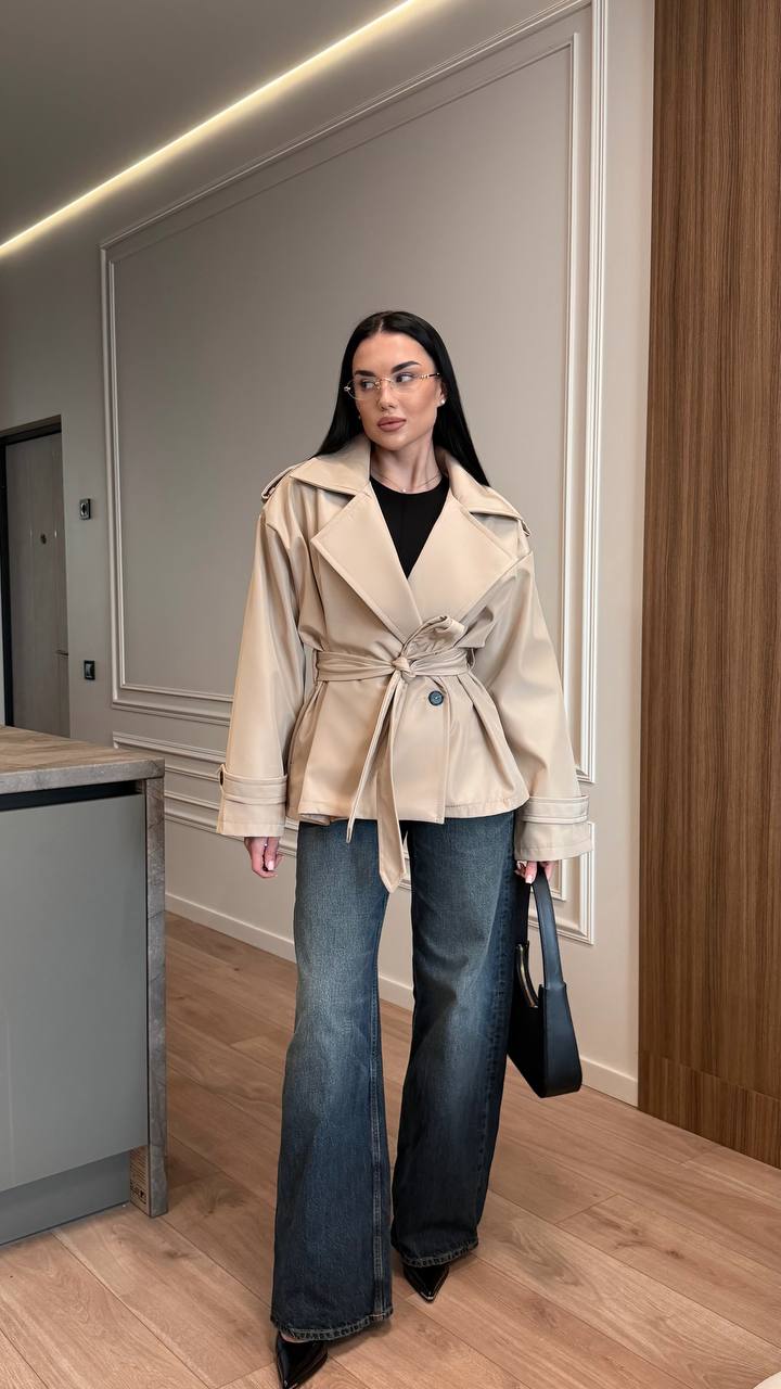 Cropped Trench Coat