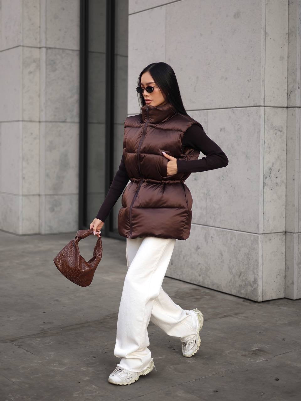 Waist-Defined Puffer Vest