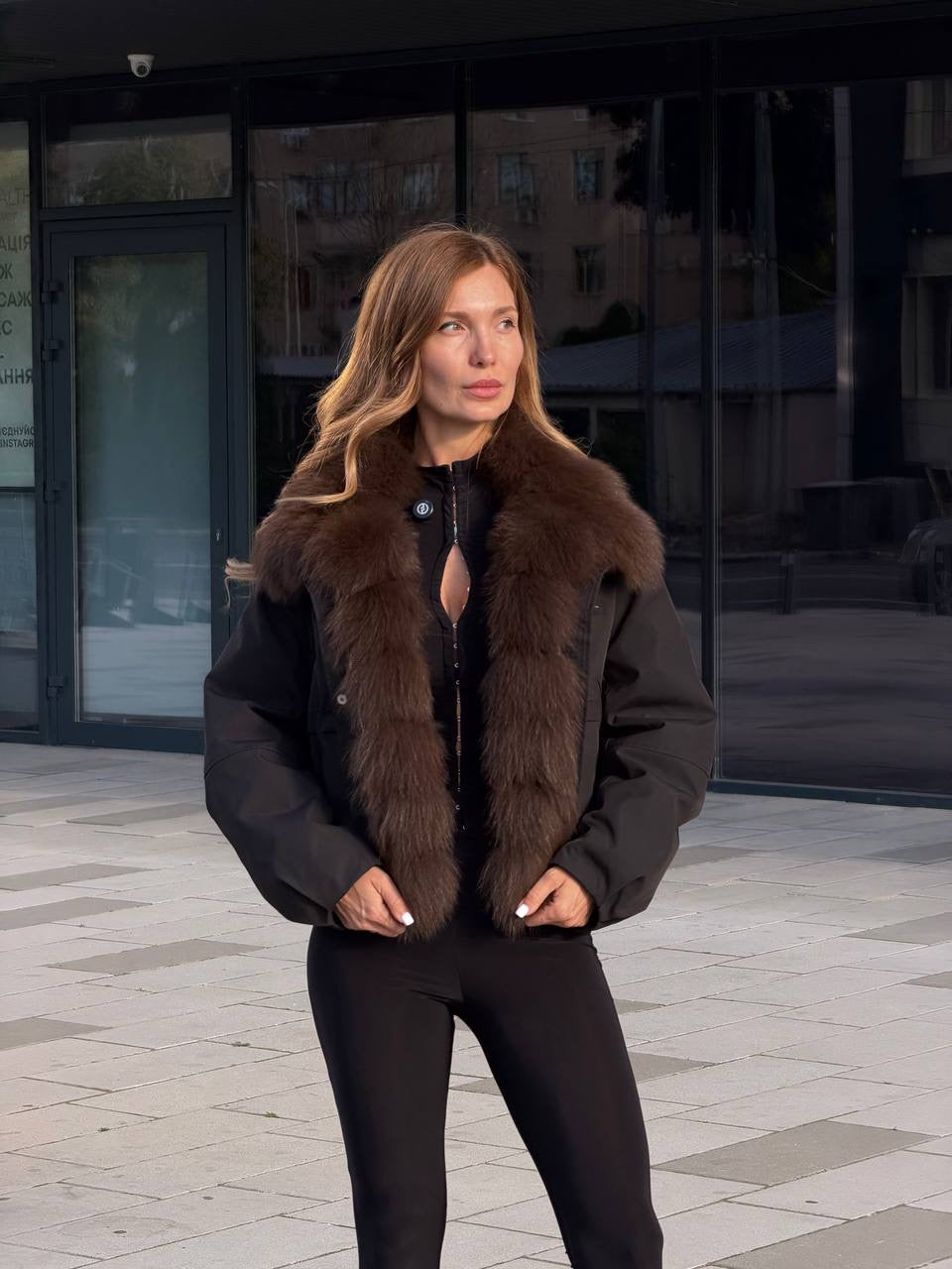 Parka Bomber with Genuine Fur