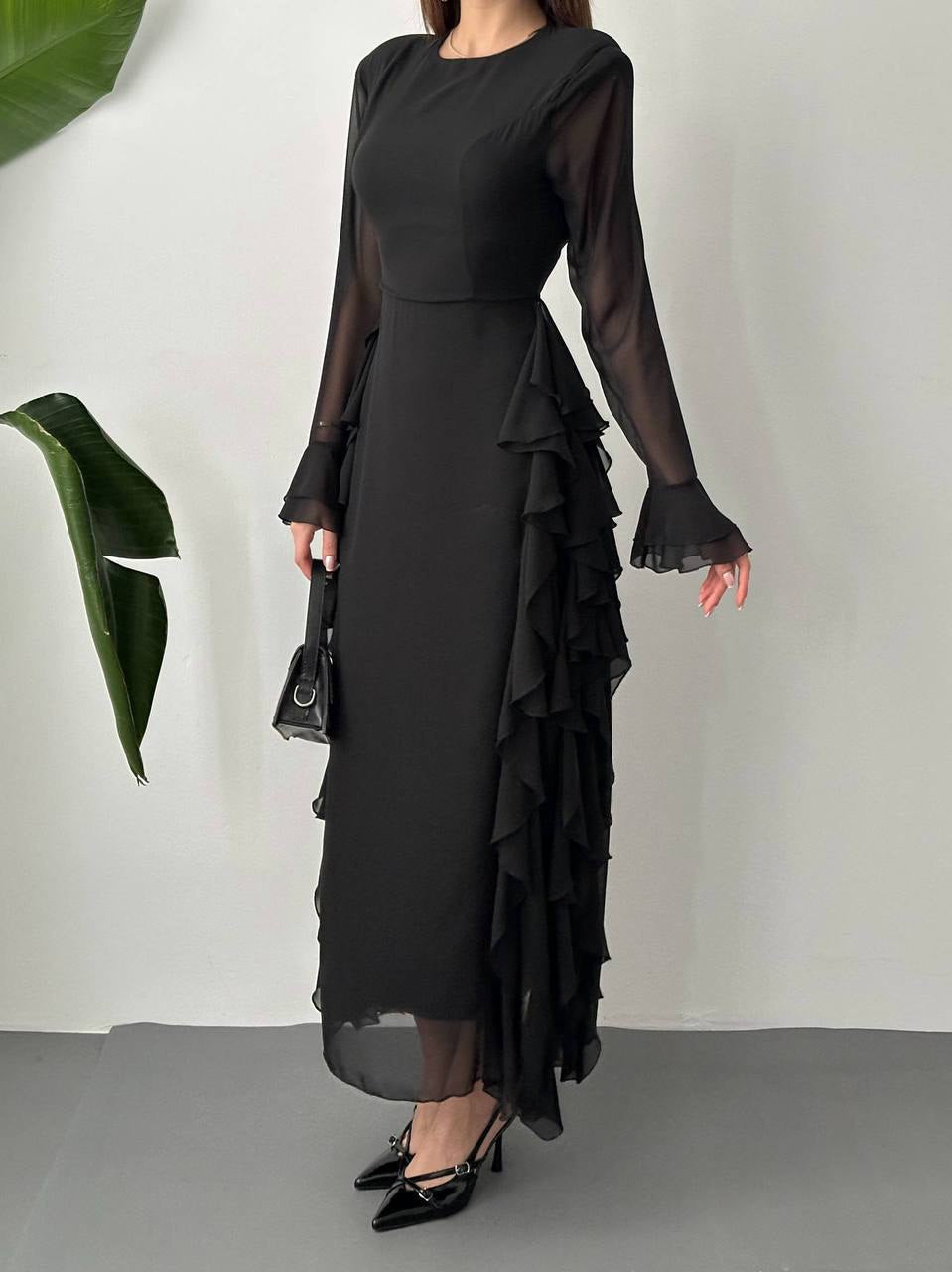 Chiffon dress with lining✨