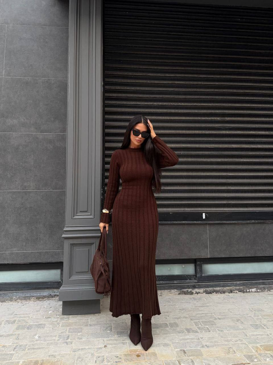 Ribbed knit dress