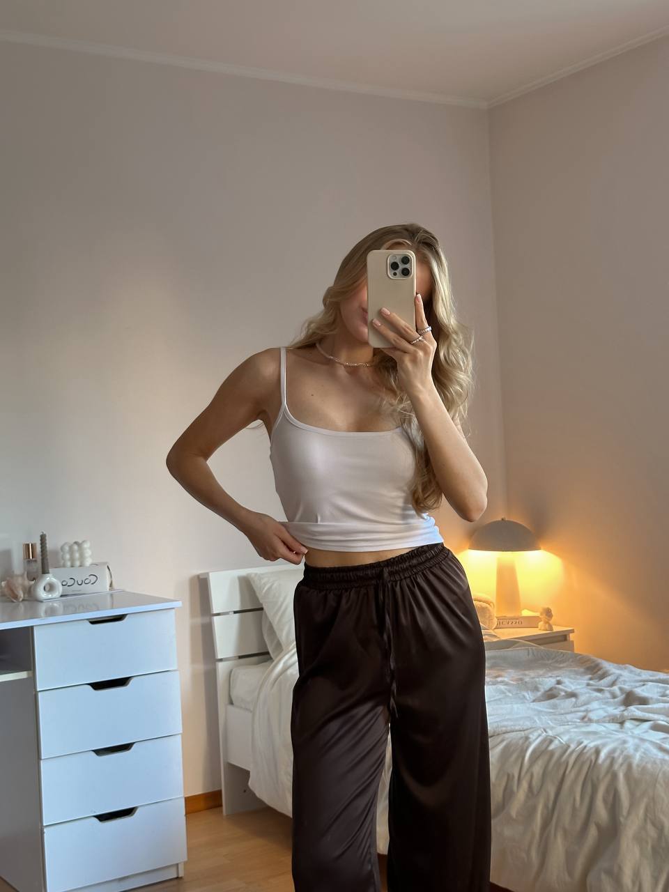 Satin pants
