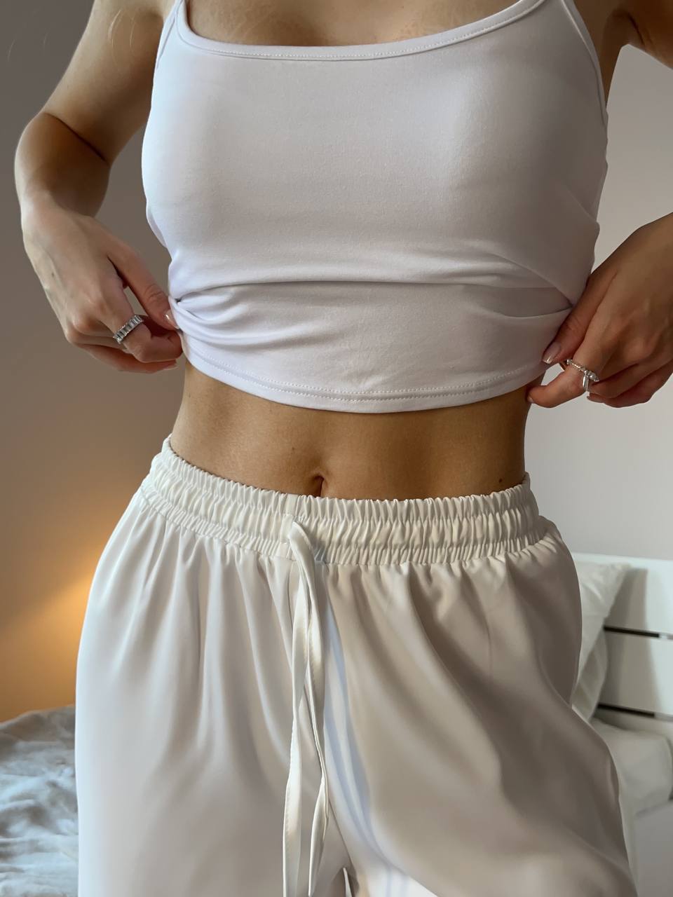 Satin pants