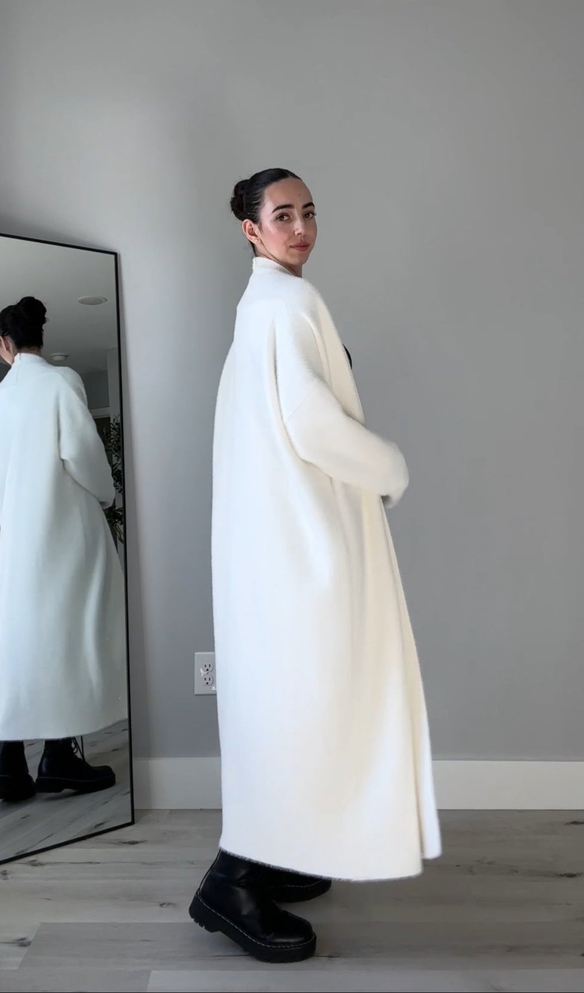 Fluffy White Cardigan