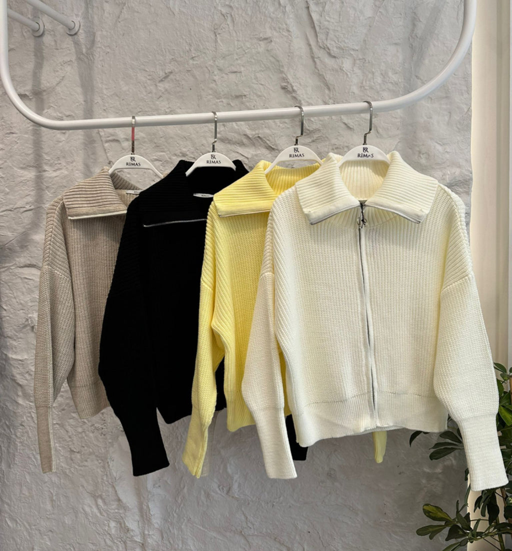 Knitted Zipper Sweater